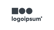 A black and white logo of logolpsum